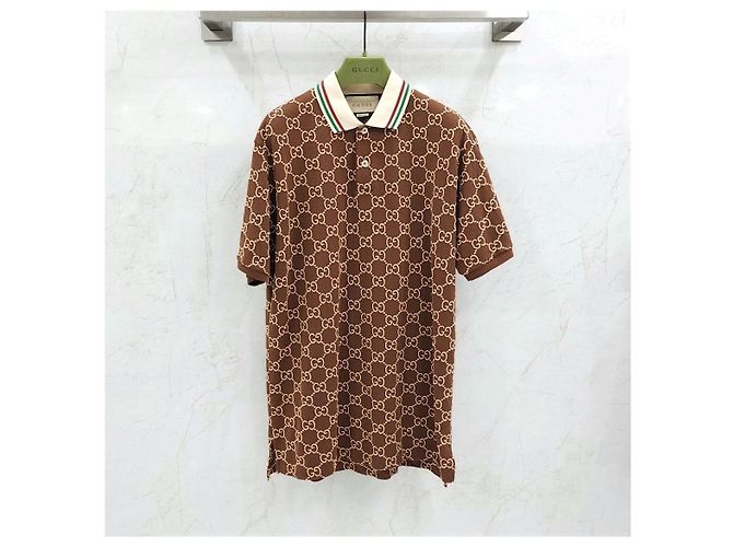 Gucci Braunes Polohemd aus Stretch-Baumwolle - Ansicht 6