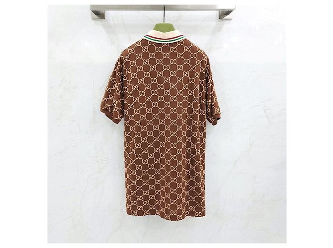 Gucci Braunes Polohemd aus Stretch-Baumwolle - Ansicht 7