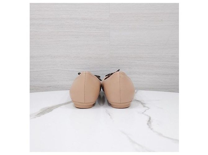 Louis Vuitton Joy Ballerina Beige Monogram Flat Shoes - vista 3