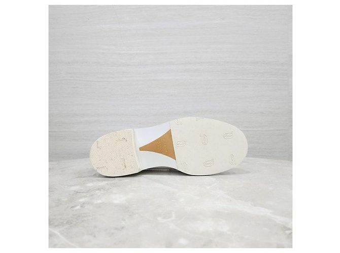 Chanel Mocassino Initial Patent Chain White - vista 7