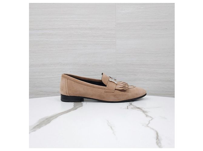 Mocassini Royal Hermès in Camoscio Marrone - vista 12
