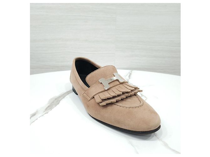 Mocassini Royal Hermès in Camoscio Marrone - vista 13