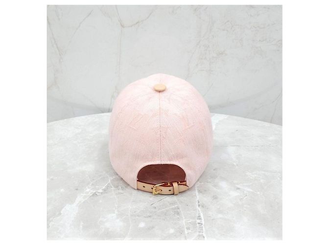 Louis Vuitton Cappellino Baseball Be My Denim Monogram Rosa - vista 12