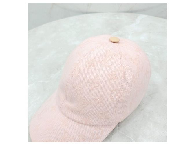 Louis Vuitton Cappellino Baseball Be My Denim Monogram Rosa - vista 13