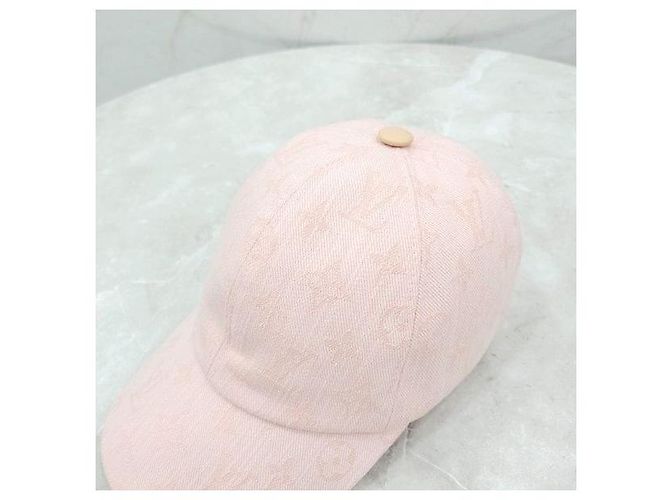 Louis Vuitton Cappellino Baseball Be My Denim Monogram Rosa - vista 4
