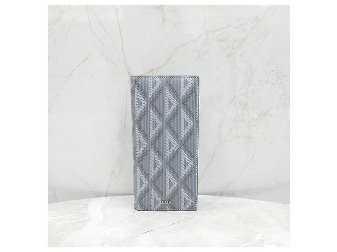 Dior Diamond Canvas Vertical Long Wallet - view 11
