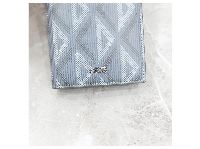 Dior Diamond Canvas Vertical Long Wallet - view 14