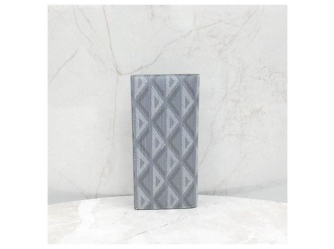 Dior Diamond Canvas Vertical Long Wallet - view 3