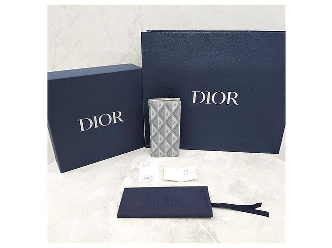 Dior Diamond Canvas Vertical Long Wallet - view 8
