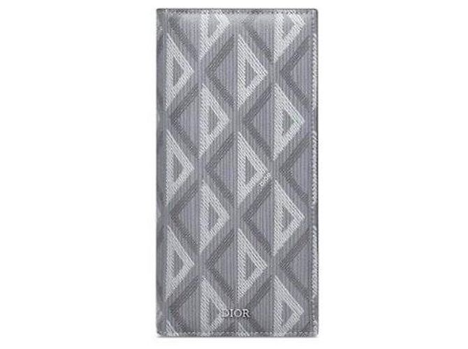 Dior Diamond Canvas Vertical Long Wallet - view 9