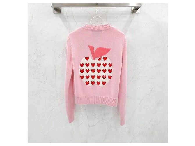 Gucci Rosa Cardigan mit Herz-Logo XS - Ansicht 2