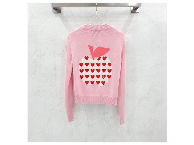 Gucci Rosa Cardigan mit Herz-Logo XS - Ansicht 9