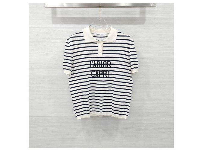 Dior Capri Stripe Polohemd Kurzarm - Ansicht 8