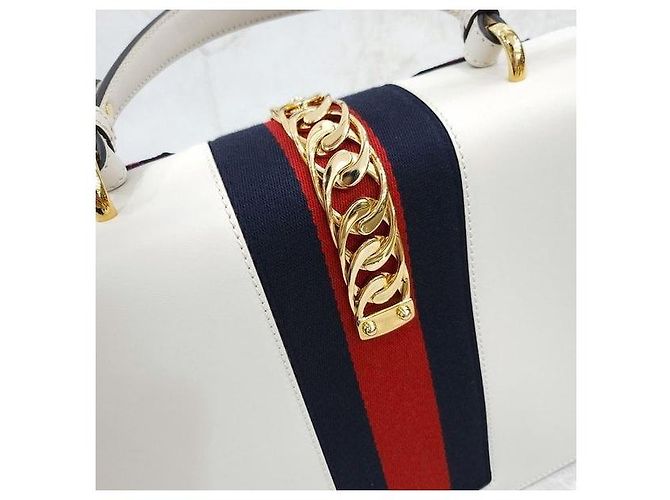 Gucci Borsa a tracolla e a mano a tre strisce con ricamo floreale - vista 6