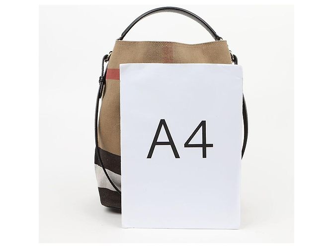 Burberry Borsa Hobo Ashby Medium in tela nera - vista 11