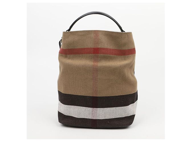 Burberry Borsa Hobo Ashby Medium in tela nera - vista 4