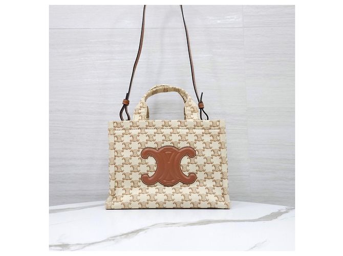 Céline Small Cabas Triomphe Canvas-Tasche - Ansicht 10