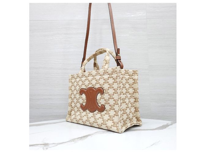 Céline Small Cabas Triomphe Canvas-Tasche - Ansicht 11