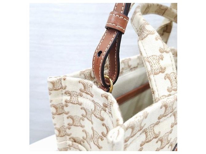 Céline Small Cabas Triomphe Canvas-Tasche - Ansicht 4