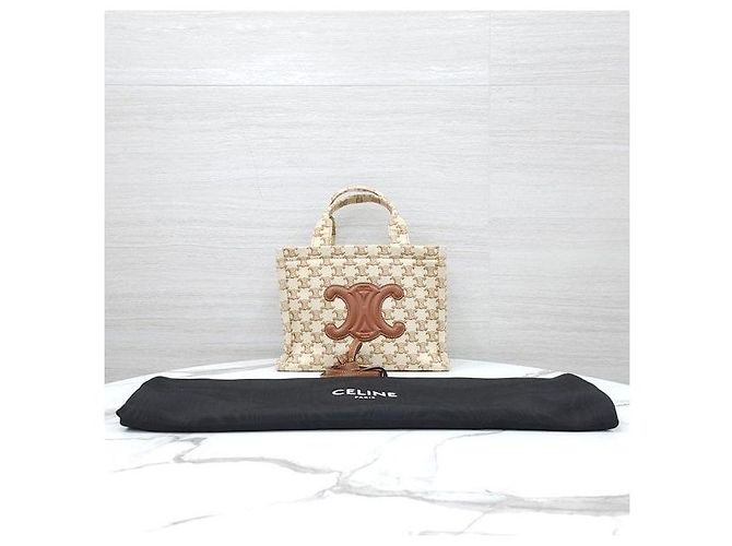 Céline Small Cabas Triomphe Canvas-Tasche - Ansicht 9