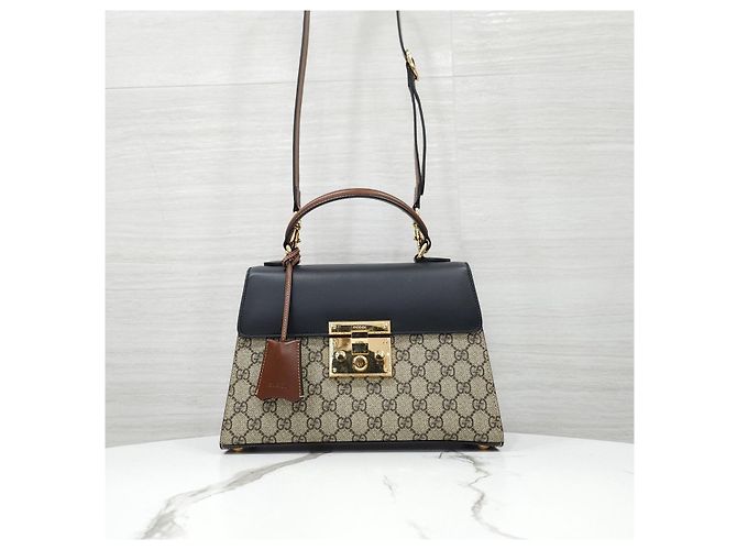 Padlock Gucci Borsa a mano e a tracolla GG Supreme con lucchetto - vista 11