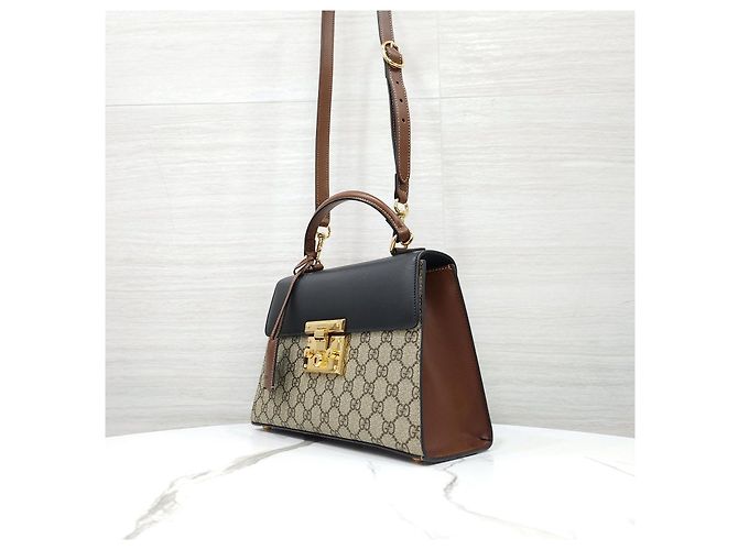 Padlock Gucci Borsa a mano e a tracolla GG Supreme con lucchetto - vista 12