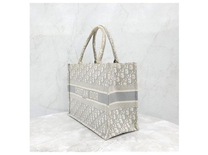 Dior Borsa Book Tote Oblique Grigia Medium - vista 2