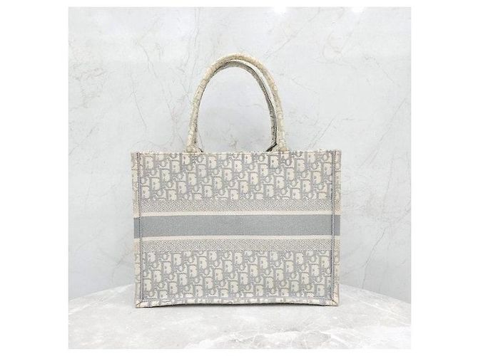 Dior Borsa Book Tote Oblique Grigia Medium - vista 3