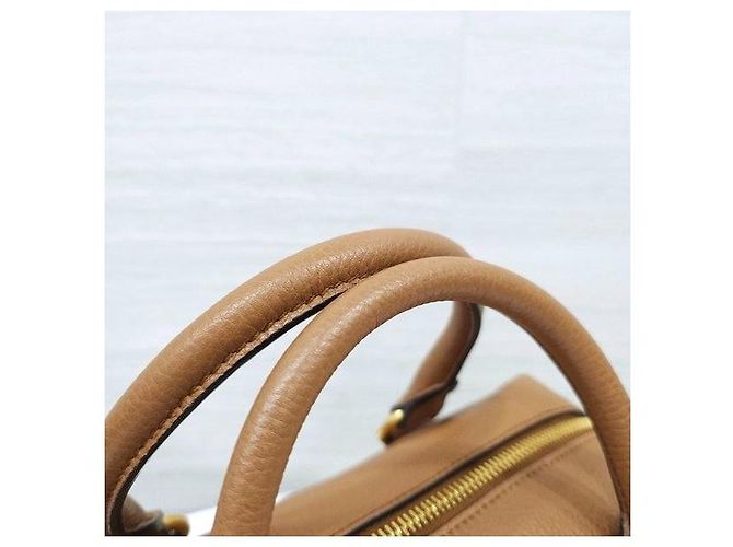 Prada Borsa a spalla Bauletto Vitello Phoenix Caramel - vista 6