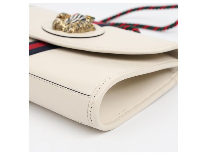 Gucci Borsa a spalla Tiger in pelle Bianca - vista 10