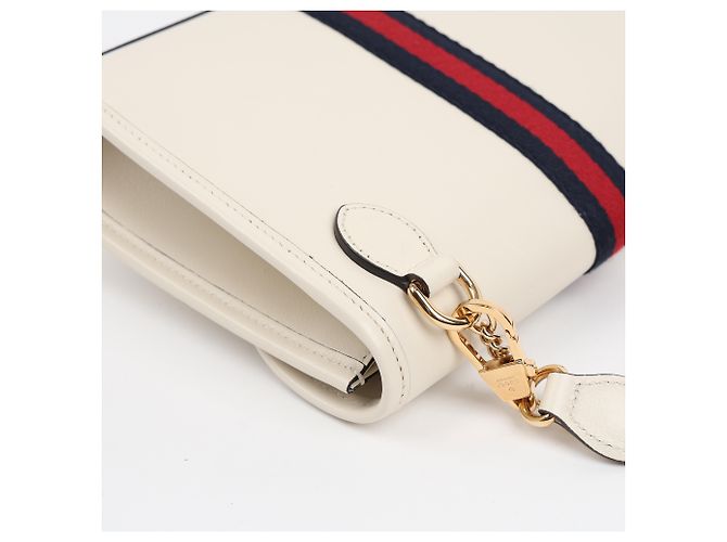 Gucci Borsa a spalla Tiger in pelle Bianca - vista 13