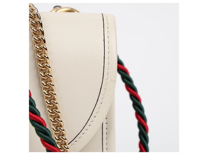 Gucci Borsa a spalla Tiger in pelle Bianca - vista 4