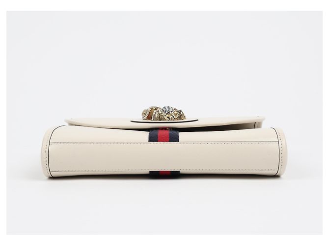 Gucci Borsa a spalla Tiger in pelle Bianca - vista 8