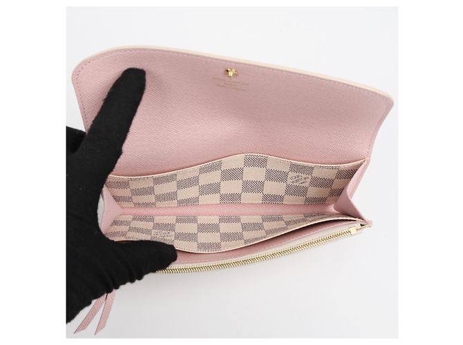 Louis Vuitton Cartera Emily Damier Azur Pink - vista 12