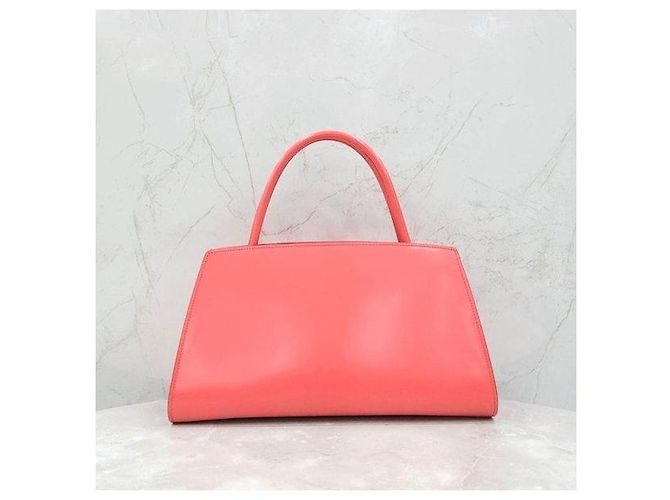 Prada Brush Leder-Tote Bag mit rosa Dreiecks-Logo - Ansicht 3
