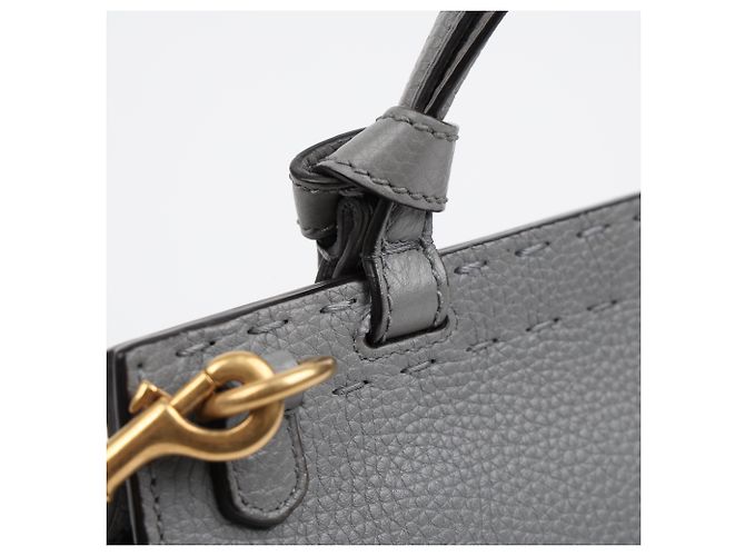 Gucci GG Marmont Mini Lederhandtasche Grau - Ansicht 12