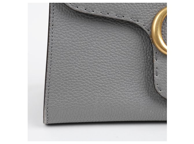 Gucci GG Marmont Mini Lederhandtasche Grau - Ansicht 13