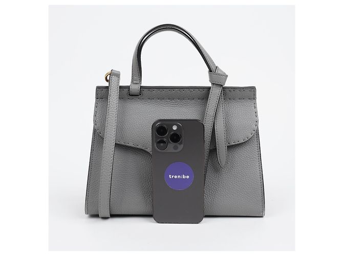 Gucci GG Marmont Mini Lederhandtasche Grau - Ansicht 16