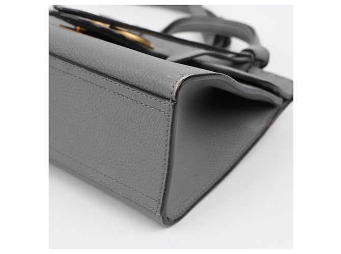 Gucci GG Marmont Mini Lederhandtasche Grau - Ansicht 8