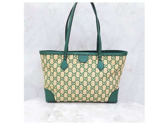Gucci Ophidia Shopper Schultertasche Medium aus Raffia - Ansicht 11