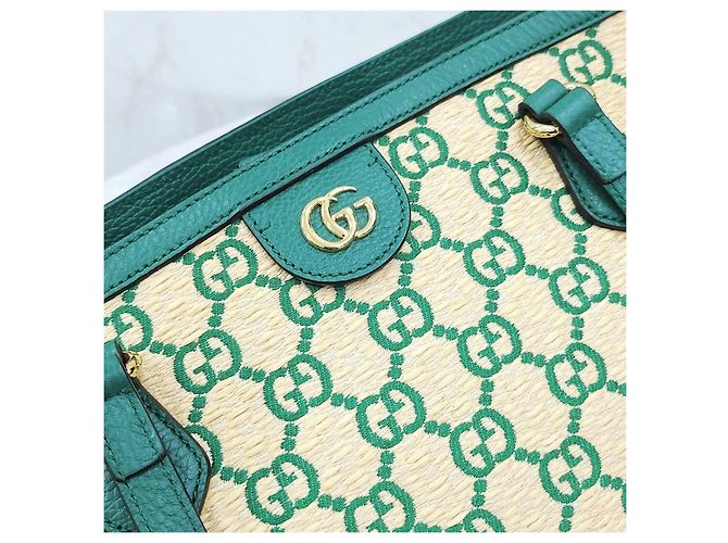 Gucci Ophidia Shopper Schultertasche Medium aus Raffia - Ansicht 13