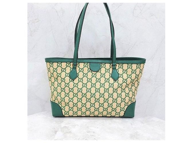 Gucci Ophidia Shopper Schultertasche Medium aus Raffia - Ansicht 3