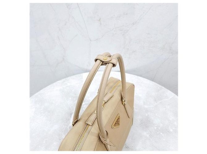 Prada Borsa a due manici media in Re-Nylon e Saffiano - vista 5