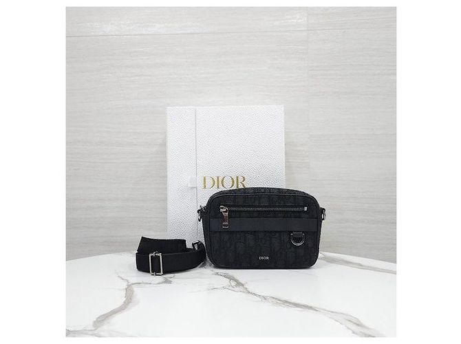 Dior Borsa Safari Mini Messenger Black Oblique Jacquard - vista 10