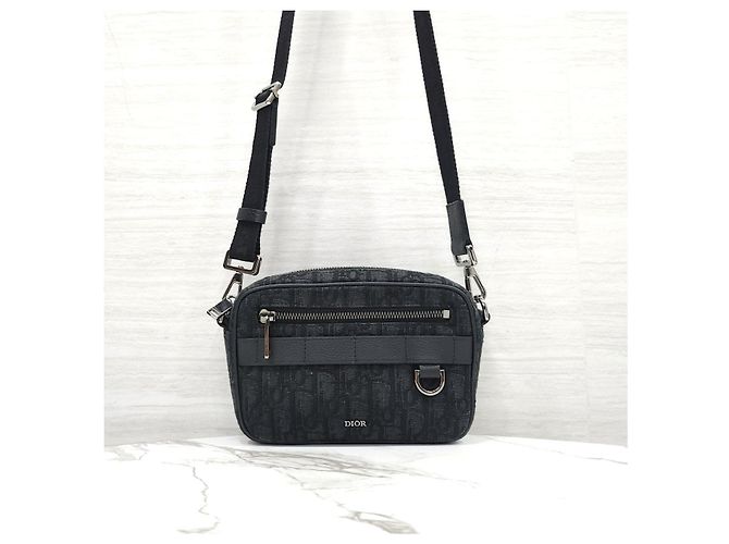 Dior Borsa Safari Mini Messenger Black Oblique Jacquard - vista 11