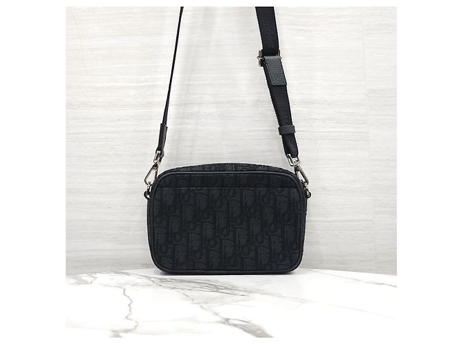 Dior Borsa Safari Mini Messenger Black Oblique Jacquard - vista 13