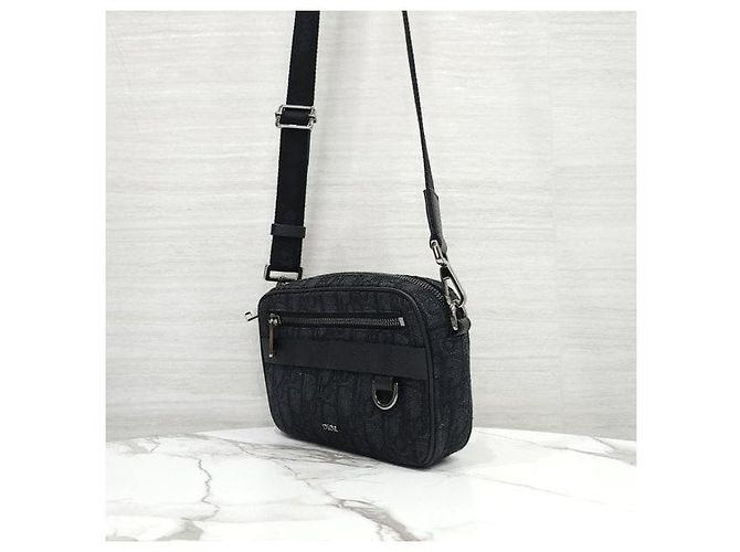 Dior Borsa Safari Mini Messenger Black Oblique Jacquard - vista 2