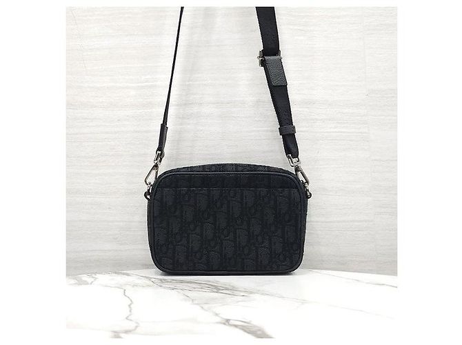 Dior Borsa Safari Mini Messenger Black Oblique Jacquard - vista 3