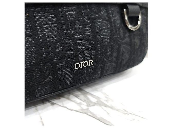Dior Borsa Safari Mini Messenger Black Oblique Jacquard - vista 6
