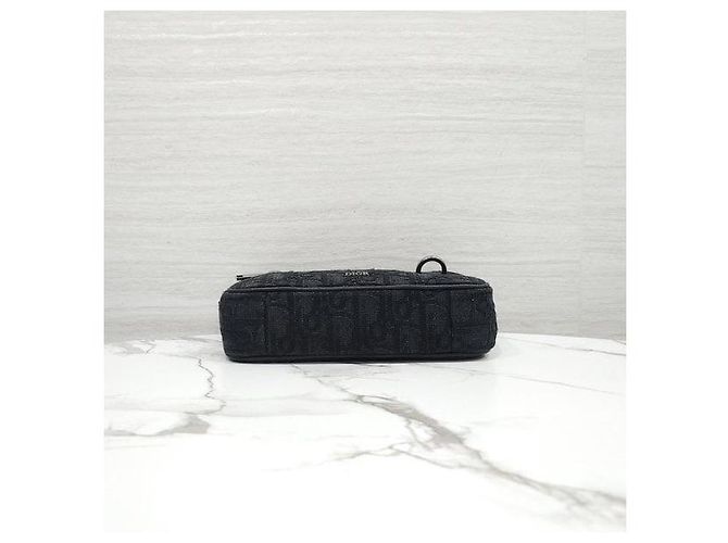 Dior Borsa Safari Mini Messenger Black Oblique Jacquard - vista 8
